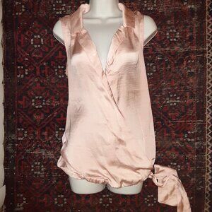 New York & Co * Pink Silky Satin Sleeveless  XL (or 2XL) Blouse Top